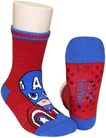Marvel Super Hero Adventures Spider-Man Boys 6 Pack Socks com Grippers