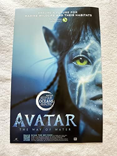 Avatar: o caminho da água - 11 x17 D/s Primeiro promocional original Poster 2022 Cinemark James Cameron