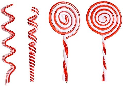 Red Lollipop 4pc White Creative Candy Pinging Decorações e decoração de Natal penduram contas em uma criança