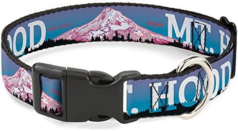 Buckle-Down 13-18 Oregon Mt. Capuz de blues/roxos/colar de clipe de plástico preto/branco, largo