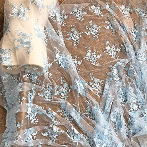 Delicado delicado tecido de malha de bordado de tule de renda floral lilás para vestidos de baile vestidos de festa