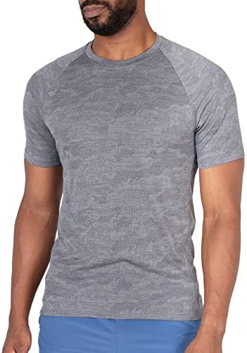 Apana Men's Lightweight Short Manga T-shirt Yoga Running Athletic Tee Camiseta Top para homens