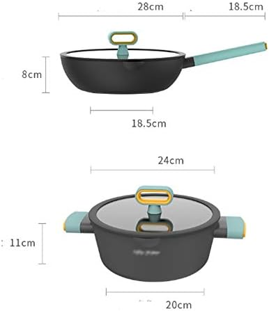 Lkyboa mai fãshi non btic pote smokless wok frigideira indução panela panela geral panela de cozinha de cozinha