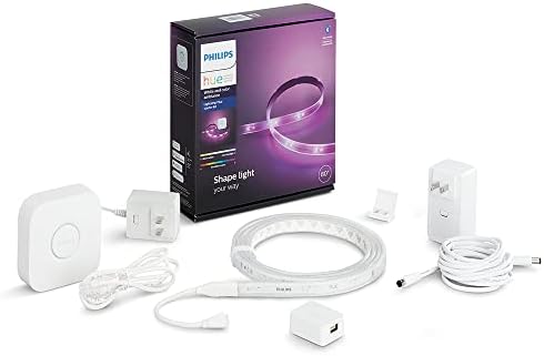 Philips Hue Lightstrip Starter Kit, compatível com Alexa, Google Assistant, White