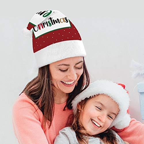 Chapéu de Papai Noel de Natal, Feliz Natal de Natal Chapéu de Férias para Adultos, Unisex Comfort Chapéus de Natal