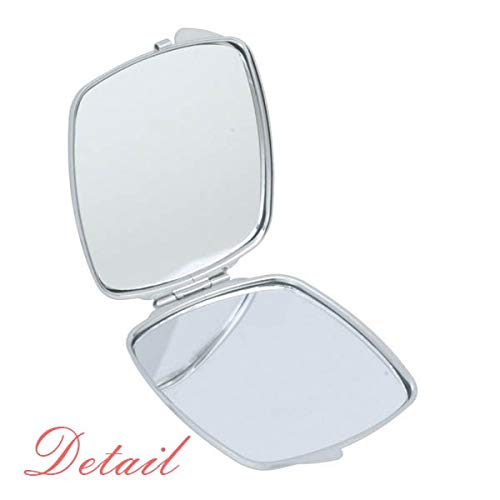Mármore branco laranja Modern Modern espelho espelho portátil compacto maquiagem de bolso de dupla