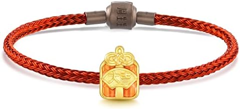 Chow Sang Sang Sang Cultural Blessing 999 24K Solid Gold Auspicicous Omamori Amulet Mini Charm Bracelet para mulheres e meninas