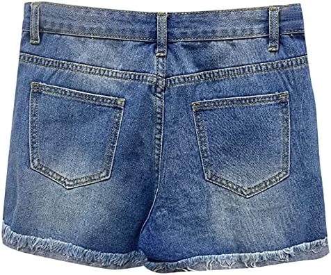 Lariau shorts femininos jeans de cintura alta slim hole de verão sexy angustiado jeans calça curta calça