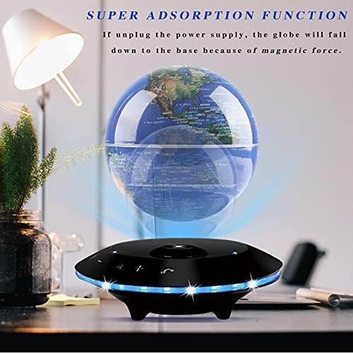 Ruixinda Levitating Globe com alto-falante Bluetooth, Alto-falantes flutuantes do globo magnético Bluetooth
