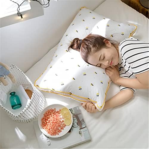 Zlbyb desenho animado adulto pequeno travesseiro cervical fresco para adulto aluno único dormitório lavável travesseiro de veludo de penas