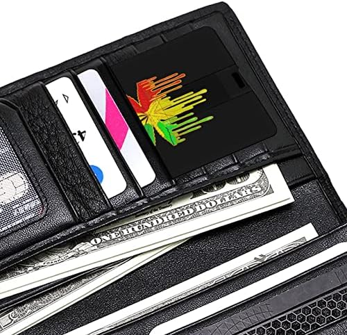 Pintura colorida erva daninha USB Memory Stick Business Flash-Drives Card cartão de crédito Cartão