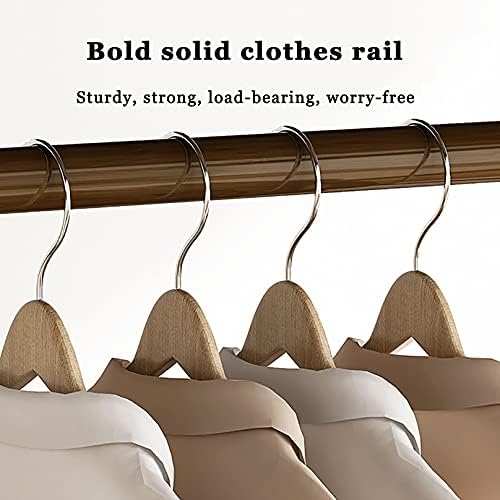 LJHSS Rack de roupas de bambu, organizador multifuncional da prateleira de armazenamento, com prateleira