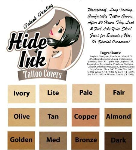 Ocultar tinta Tatuária Tatuagem Cobrir 4 x 6 - Cor pálida