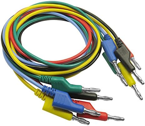 Banana YUTool para Banana Plug Test Cable, P1036 5pcs 1m 4mm Banana para Banana Plug Test Cable