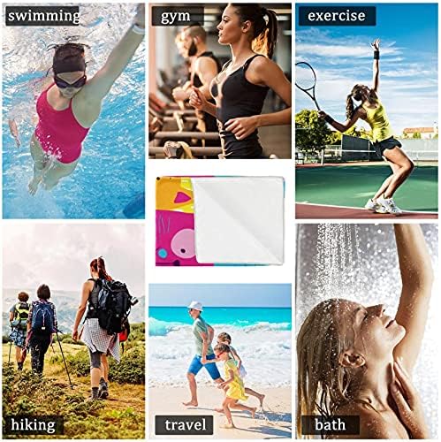 Toalha de secagem rápida para esportes, treino, fitness, academia, ioga, golfe, pilates, viagens, acampamento