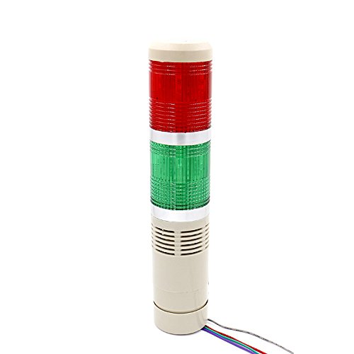 Baomain Warn Indicator Light 90dB Verde Verde 24V R/G Sinal da Torre da Indústria LED LTA-502TJ