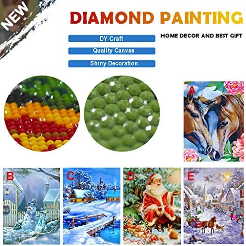 5D DIAMENTO DIY PINTURA POR KITS Número para crianças e adultos Feliz Natal Crystal Diamond Art Diamond Art Bordado para decoração de parede em casa Paisagem Retrato Animal# 445
