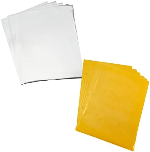 Superfindings 100 folhas 2 cores papel de carimbo de papel alumínio