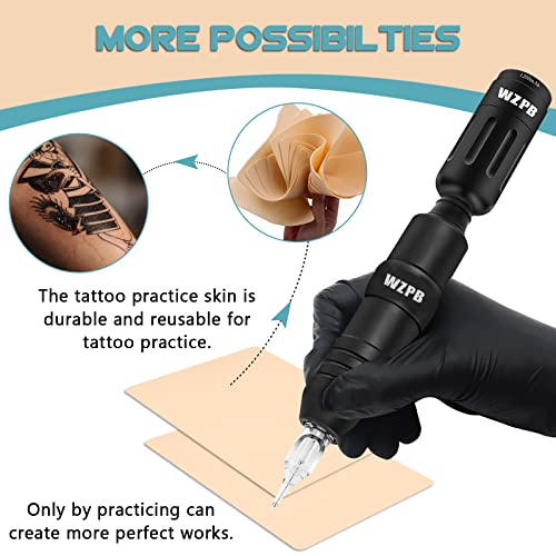 Tattoo Skin Practice - WZPB 20pcs em branco Tatuagem Prática de pele laterais duplas tatuagens