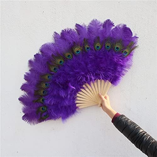 Pumcraft Feather for Craft 15 Ossos de pavio vermelho Pavalia Fan de Fan Carnaval Party Show Decorativo