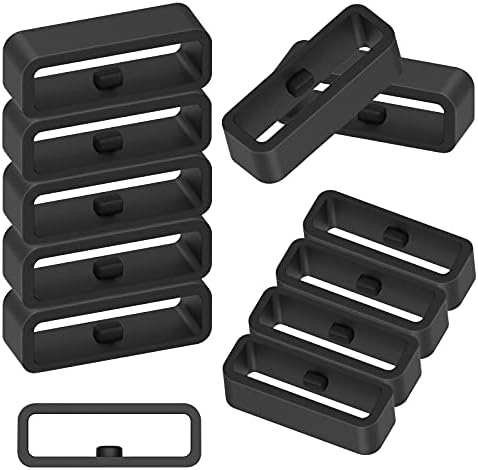 Molain Rubber Substacting Watch Band Strap Loops, 12pcs Silicone Watch Band Solter, Watch Strap Keeper,