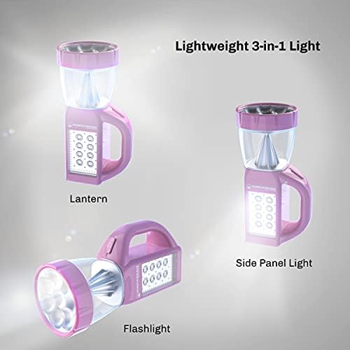 Lanterna LED 3-em-1 robusta-compacta, luz de acampamento leve, lanterna e iluminação de painel para