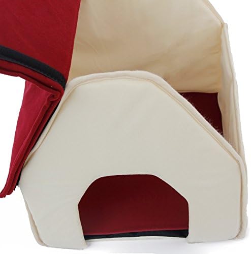 Red Cat House Bed Soft Cama removível para Cachorrer Kitten Home Pet Bed Products for Animal