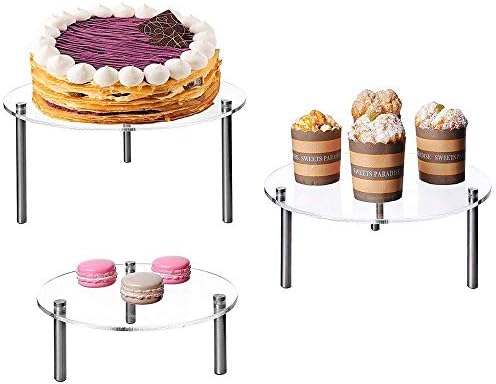 Stand de bolo 3 bolo de bolo de bolo de armazenamento rack de casamento de festas de aniversário exibição