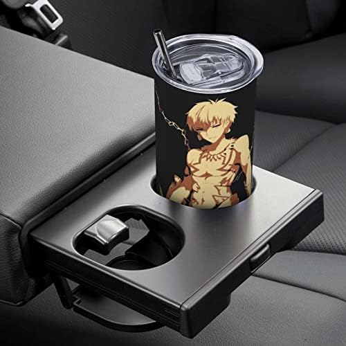 UOGEEP Anime Fate Zero Aço inoxidável caneca de café com tampas e palhadas canecas de vácuo de