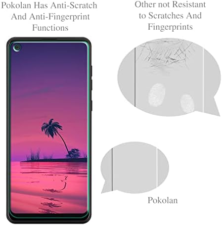 Pokolan [3-Pack] Desinged para Samsung Galaxy A21 Protetor de tela Temperado por vidro, 9H dureza, anti-arranhão, bolhas sem bolhas, HD Clear