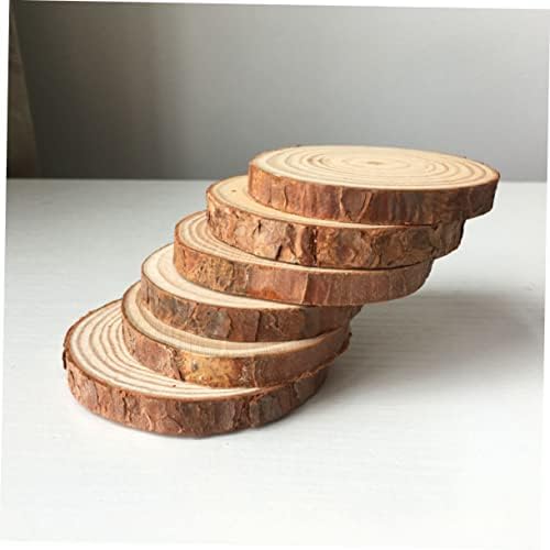 Homoyoyo 10pcs artesanato para adultos fatias de madeira natural decoração de madeira fatia de madeira ornamentos de natal diy fatias de madeira natura