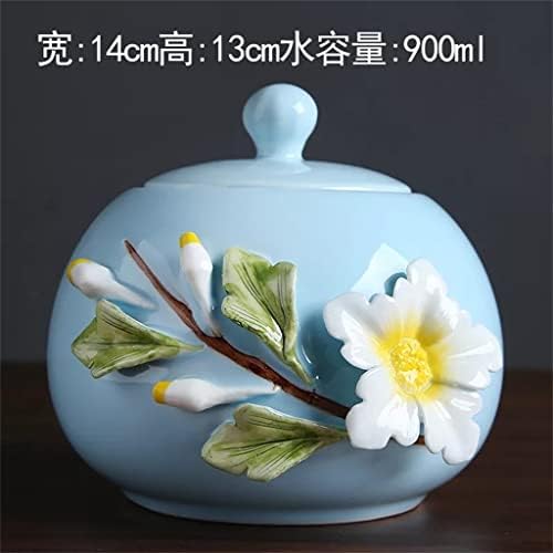 Lepsjgc de armazenamento de cerâmica decoração selo de chá estadia de café lata decoração de mesa (cor: