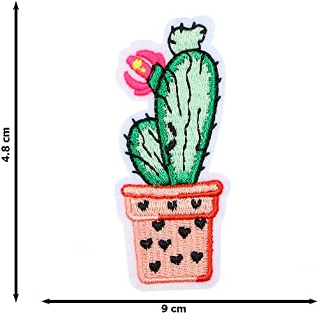 JPT - Love Cactus Flor Plant Appliques de ferro bordado/costurar em patches Badge Patch de logotipo