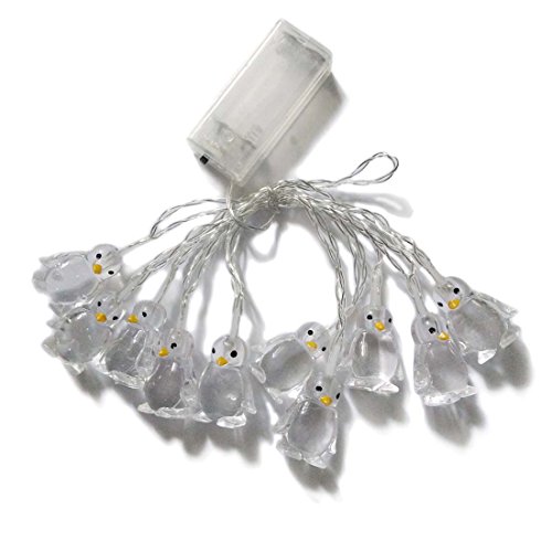 Penfly 1,65m 10leds decorativo pinguim forma de fada lâmpada de lâmpada noturna de humor