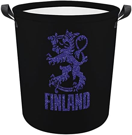 Finlândia Lion Nacional Emblema dobrável Cesta de cesta de cesta cesto cesto de lavanderia grande cesta de organizadores