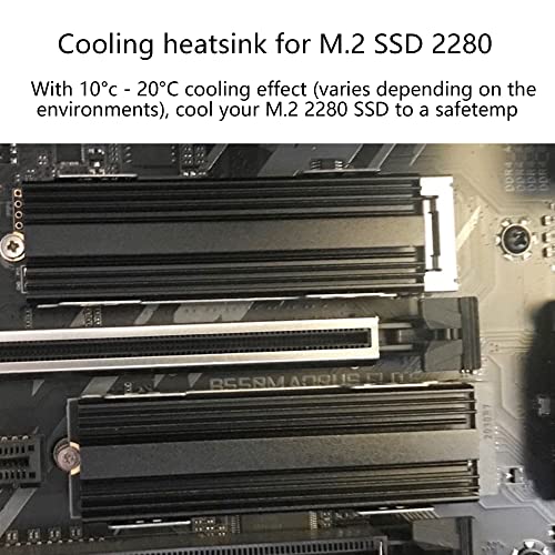 Gelrhonr M.2 SSD NVME Registro de calor, alumínio M.2 Repolador de calor de calor