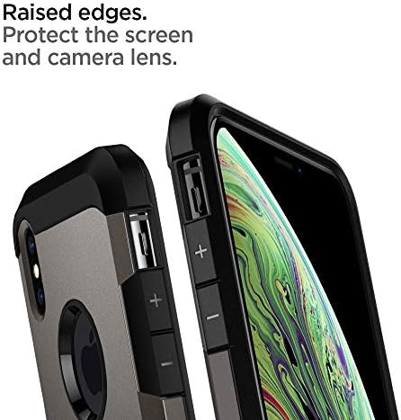 Armadura resistente da Spigen projetada para iPhone XS / projetado para iPhone X Case - Gunmetal