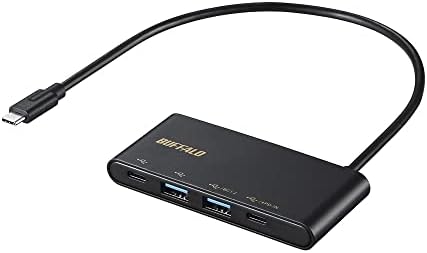Buffalo BSH4U505C1PBK USB 3.2 Power de barramento 4 Hub compatível com PD PD, preto
