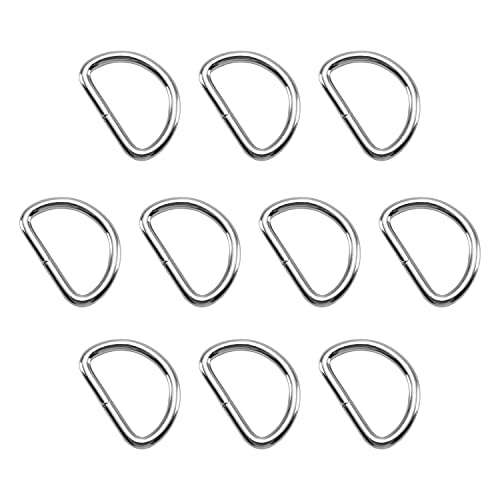 Yinpecly Aço inoxidável D fivela de anel de 0,98 ID semi-circulares precedentes de anéis d para