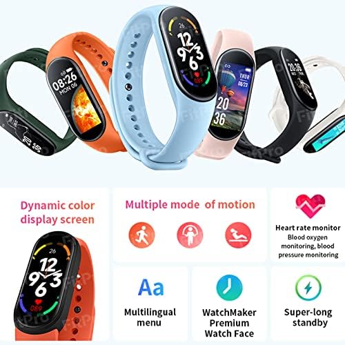 Relógio inteligente para homens mulheres, M7 Smart Bracelet Bluetooth Relógio da frequência cardíaca Monitoramento da saúde da saúde da prova d'água Carregamento de magneto-escreção Smart Watch Slow
