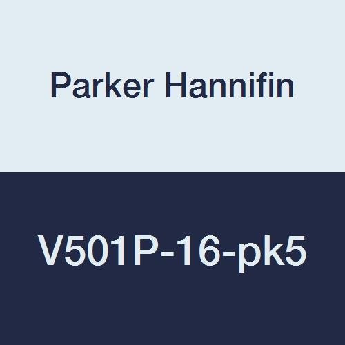 Parker Hannifin V501p-16-PK5 Válvula de esfera industrial, latão, vedação PTFE, 600 psi, 1 fios masculinos