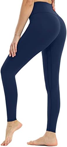 Voeons Yoga Pants for Women Women Solid Color High Workout Leggings com bolsos