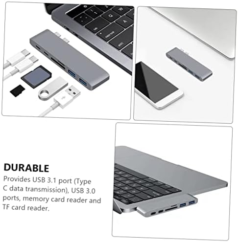 Mobestech USB Hubs 6 Compatível para Pro compatível com MacBook Pro Multifunction Laptop Splitter -port USB