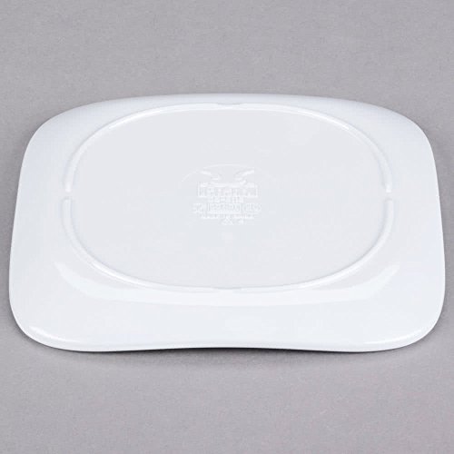 PEGAR. CS-6116-W-W-EC White 6 Coupe Plate Melamina Plástico, coleção de utensílios de jantar Siciliano