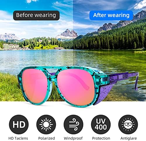 Zoldag Sports Viper Polarized Sunglasses para homens e mulheres, óculos de sol de proteção ao ar livre