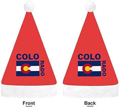 Chapéu de Natal da Bandeira do Estado do Colorado para Cosplay de Festas de Férias de Ano Novo