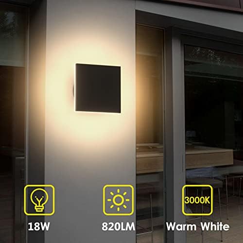 Aoceley 2 pacotes de parede LED Luz de parede externa externa de parede moderna Mini Sconce de parede