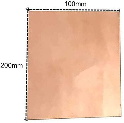 Folha de cobre de folha de cobre de placa de latão Umky, adequado para solda e braz 100mm x 200