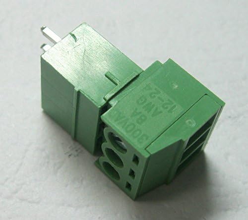15 PCS PIN SLETA 3PIN/WAY PITCH 3,81mm Conector de bloco de parafuso de parafuso Tipo de cor verde com pino