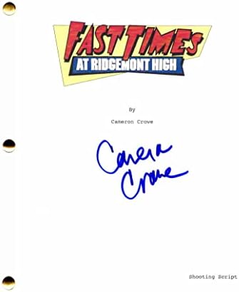 Cameron Crowe assinou o Autograph Rast Times no Ridgemont High Full Movie Script - Estrelando: Sean Penn, Juiz Reinhold,